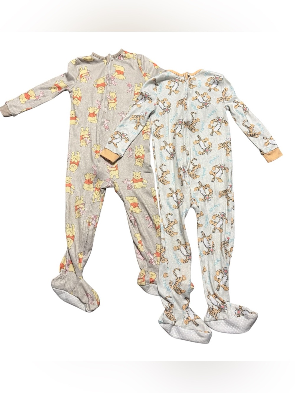 Disney Baby Winnie the Pooh Tigger Footed Sleeper Set 24M 2 Pack